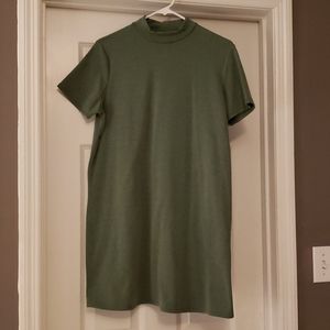 Forever 21 Mock Neck Shirt Dress